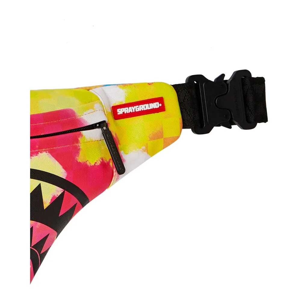 Sprayground Vivid Livid and Splivid Savvy Crossbody Leather Waist Bag DSB117 - Picture 10 of 15
